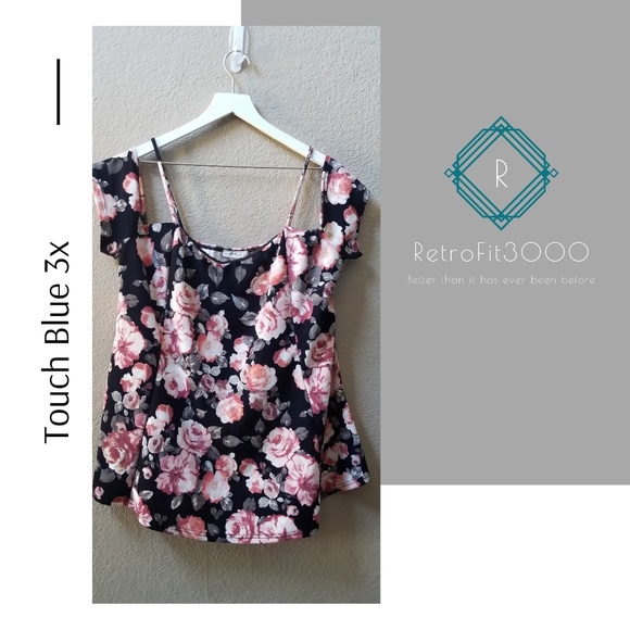 Floral off the shoulders top plus size 3x - Picture 1 of 4